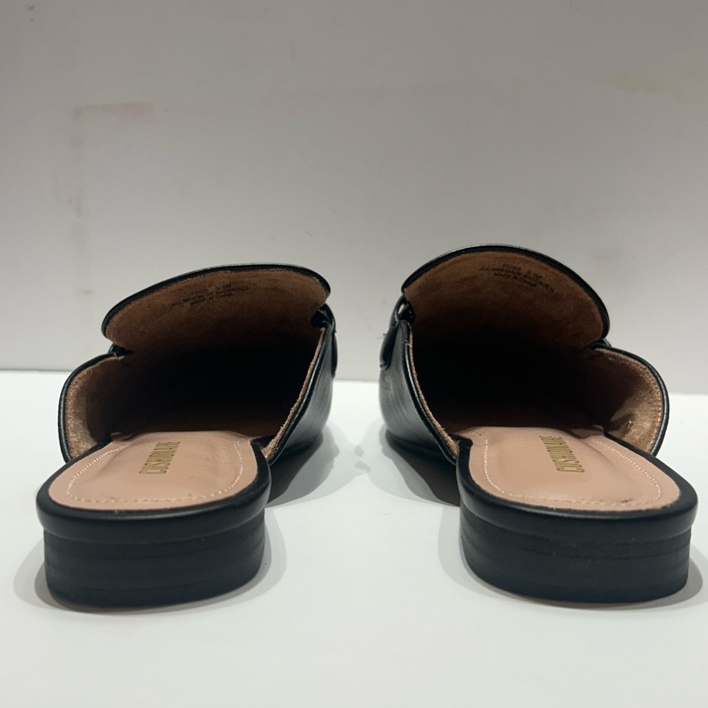 Cushionaire Black Vegan Leather Slide Loafers with Gold Bit Size 9.5 NWOT - Picture 7 of 9